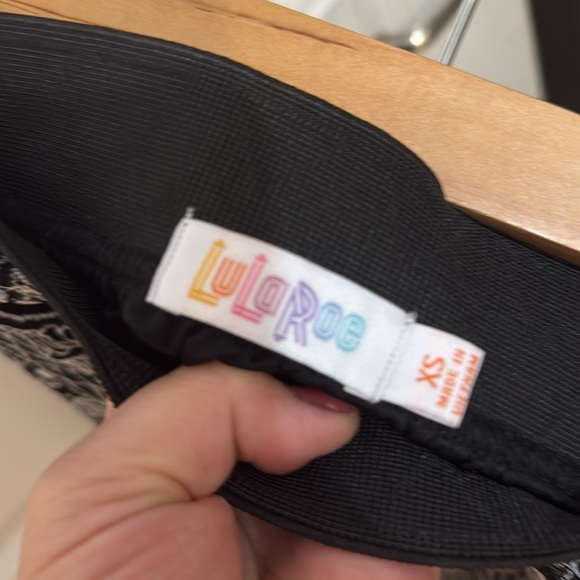 LuLaRoe Lola Black and White Lace Midi Skirt - Picture 2 of 4